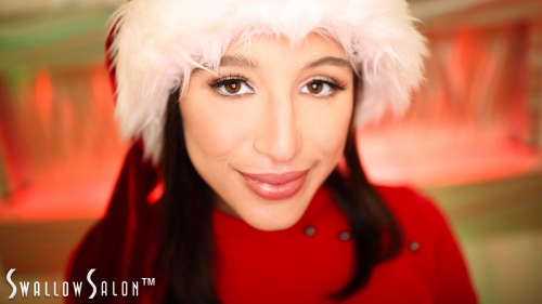 Swallow Salon Features Abella Danger in a POV Holiday Blowjob and Cum Swallow in 4K